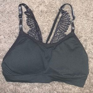 Gray lace sports bra, size S/M